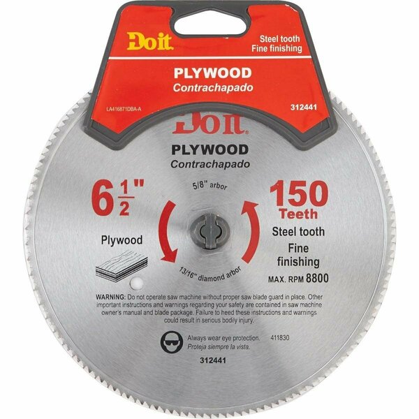 All-Source 6-1/2 In. 150-Tooth Plywood Circular Saw Blade 416871DB
